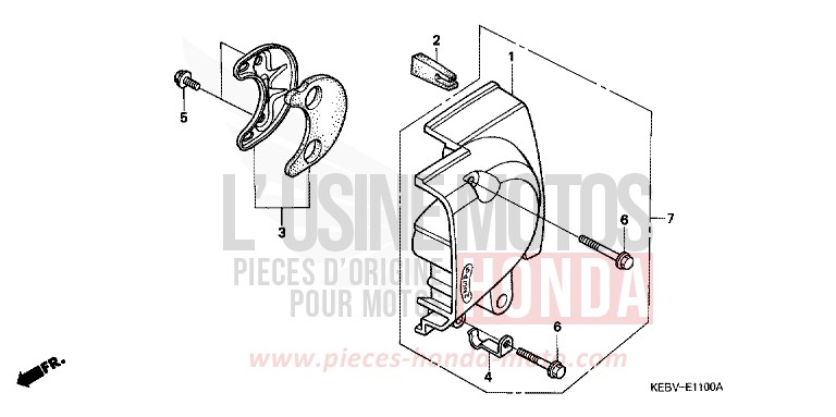 KURBELGEHAEUSEABDECKUNG von CA125 REBEL EMINENCE RED METALLIC (R227) von 1998
